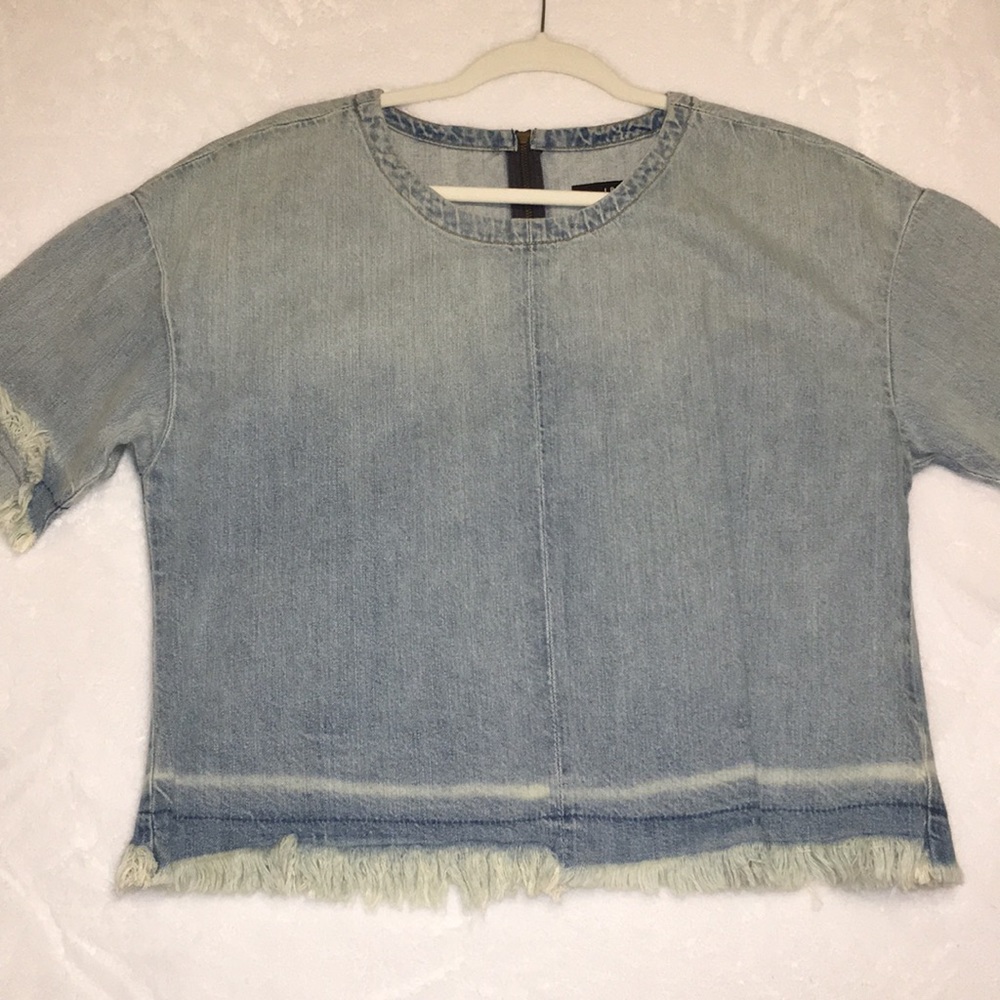 J Brand Denim Top (Size Large)